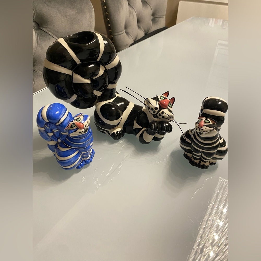 Vintage Lynda Corneille ceramic Swak Cool Cats